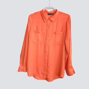 Apt.9 Pinkish-Orange Button Down BlouseI